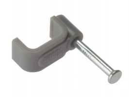 Forgefix Cable Clips 1.50mm Flat Grey Pack of 100 2.14